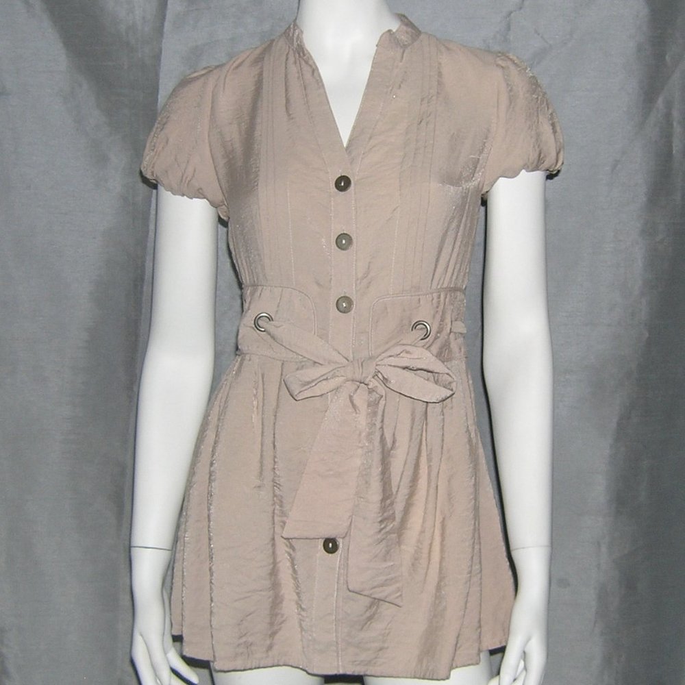 MINE CLOTHING | Puff sleeve Shirt /Tunic w/ belt